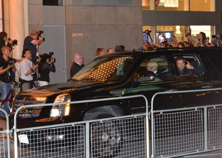 TORONTO - SEPTEMBER 6: Actor Hugh Jackman arrives at the Toronto International Film Festival for his new film Prisoners on September 6, 2013.のeditorial素材