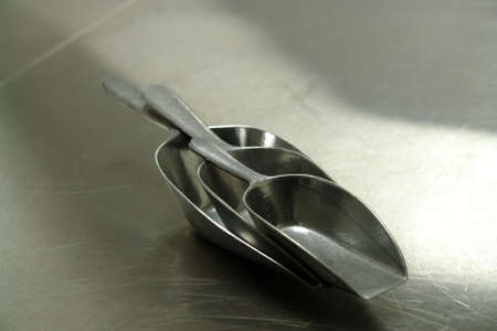 Set of professional measuring scoopsの写真素材