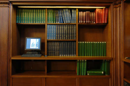 Library Books in  the New York Public Library the centre big roomの写真素材