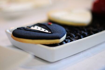 Tasty biscuit with handmade decorの写真素材