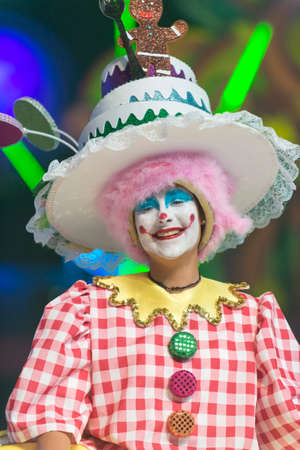 TENERIFE, january 20: Carnival groups and costumed characters, parade through the streets of the city. JANUARY 20, 2016, Tenerife (Canary Islands) Spain.のeditorial素材