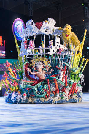 TENERIFE, JANUARY 24: In The carnival the Santa Cruz de Tenerife, during different contests of...