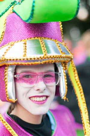 TENERIFE, FEBRUARY 9: Group in The Carnival in Santa Cruz de Tenerife, during different contests of Carnival Groups. February 9, 2016 Tenerife (Canary Islands) Spain.のeditorial素材