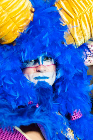 TENERIFE, FEBRUARY 9: Group in The Carnival in Santa Cruz de Tenerife, during different contests of Carnival Groups. February 9, 2016 Tenerife (Canary Islands) Spain.のeditorial素材