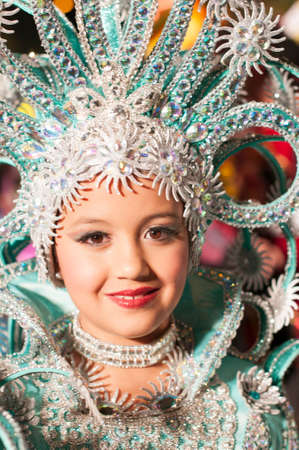 TENERIFE, FEBRUARY 9: Group in The Carnival in Santa Cruz de Tenerife, during different contests of Carnival Groups. February 9, 2016 Tenerife (Canary Islands) Spain.のeditorial素材