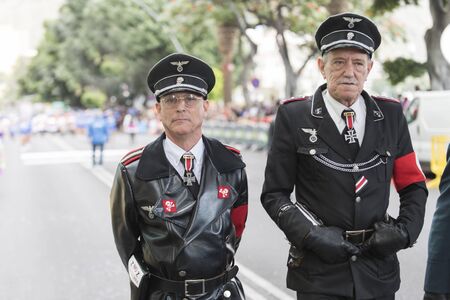 TENERIFE, FEBRUARY 28: Groups in the Carnival the Santa Cruz de Tenerife during different contests and grand parade of carnival groups FEBRUARY 28, 2017 Tenerife (Canary Islands) Spainのeditorial素材
