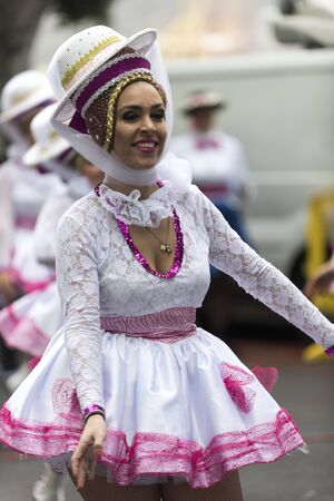 TENERIFE, FEBRUARY 28: Groups in the Carnival the Santa Cruz de Tenerife during different contests...