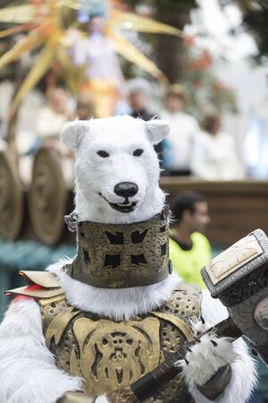 TENERIFE, FEBRUARY 28: Groups in the Carnival the Santa Cruz de Tenerife during different contests...