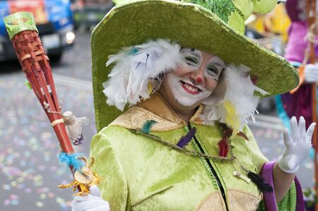 TENERIFE, FEBRUARY 28: Groups in the Carnival the Santa Cruz de Tenerife during different contests and grand parade of carnival groups FEBRUARY 28, 2017 Tenerife (Canary Islands) Spainのeditorial素材