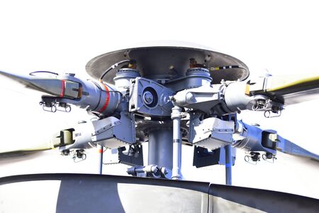 Detail of rotor blades, of a helicopter Aerospatiale AS 332B1 Super Pumaのeditorial素材