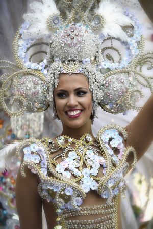 TENERIFE, SPAIN - MARCH 05, 2019 The Carnival in the streets is pure color, fun and a lot of rhythm....