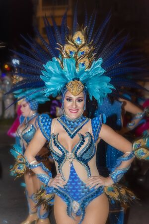 TENERIFE, SPAIN - FEBRUARY 22, 2020: Carnival Festival in the streets of Santa Cruz de Tenerife. February 22, 2020のeditorial素材