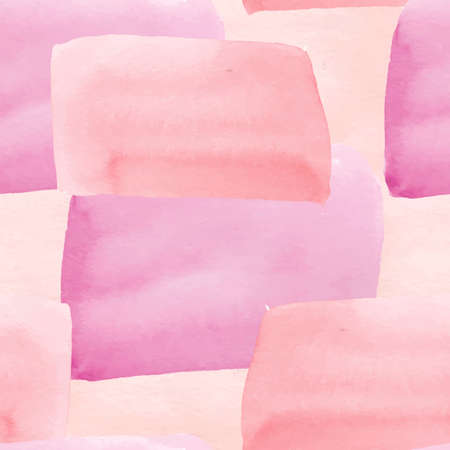 Pink pattern, watercolor strokes and spots, seamless vector patternのイラスト素材
