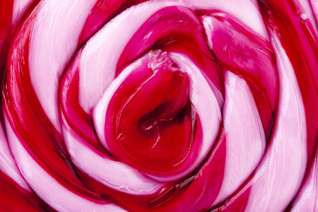 Closeup Pink Spiral Lollipop Swirlyの写真素材