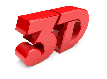 3d Illustration featuring red shiny and reflective 3d letters on whiteの写真素材