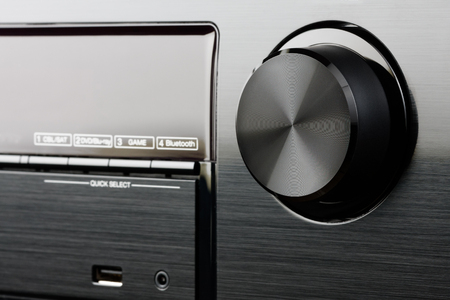 Closeup amplifier receiver persective view
