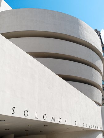 New York City, USA - April 2018: the Guggenheim Museum at Central Parkのeditorial素材