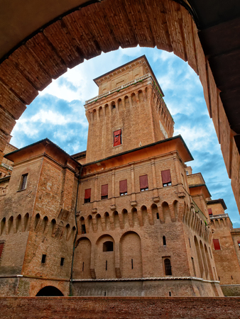 Estense Medieval Castle in Ferrara Italyのeditorial素材