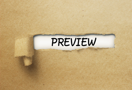Preview behind ripped curl paperの写真素材