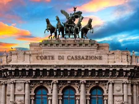 Palace of justice or court exterior facade in Rome Italyのeditorial素材
