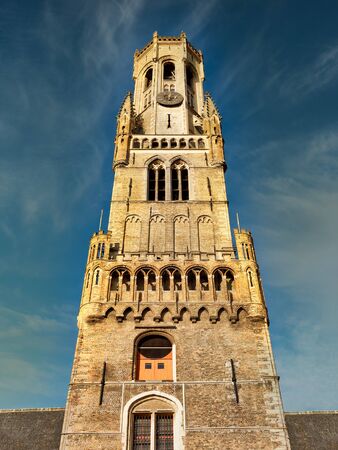 Belfry Tower in Bruges Belgium.のeditorial素材