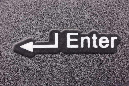 Macro enter key on computer keyboardの写真素材