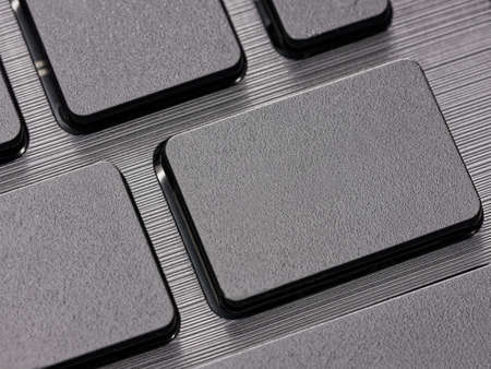 closeup blank key on computer keyboard without letters and signs