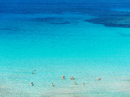 paradise sea turquoise beach sicily lampedusa