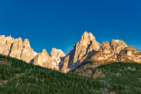 landscape in the dolomites mountain italy trentino alto adige