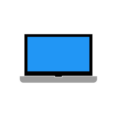 modern computer vector drawing of a laptop computerのイラスト素材