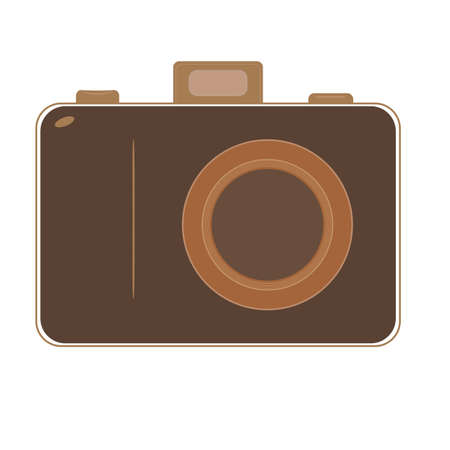 quality flat camera design brown tonesの写真素材
