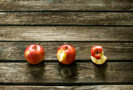 Apples on wooden 