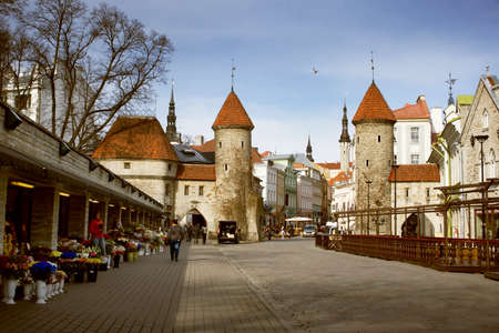 Viru gate in old townのeditorial素材