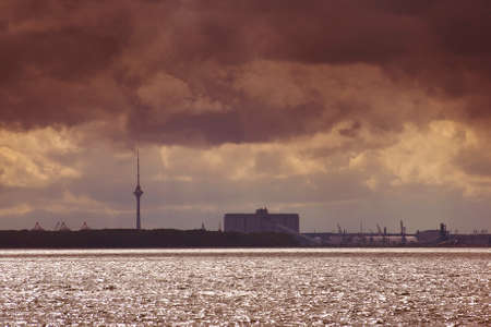 Thunderstorm clouds over Tallinnの写真素材