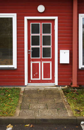 Red doorの写真素材