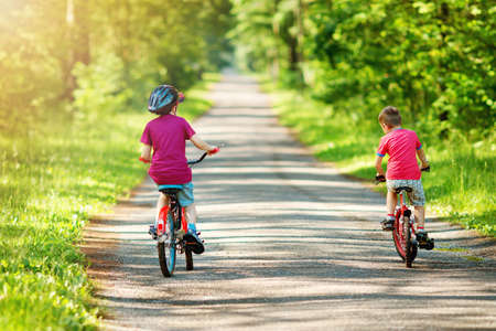 child on a bicycleの写真素材
