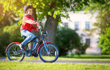 child on a bicycleの写真素材