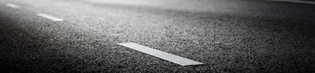 Asphalt road and dividing linesの写真素材