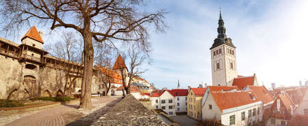 View to St. Nicholas Church in Old Townの写真素材