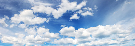 Cloudscape on the blue sky in sunny day in summer.の写真素材