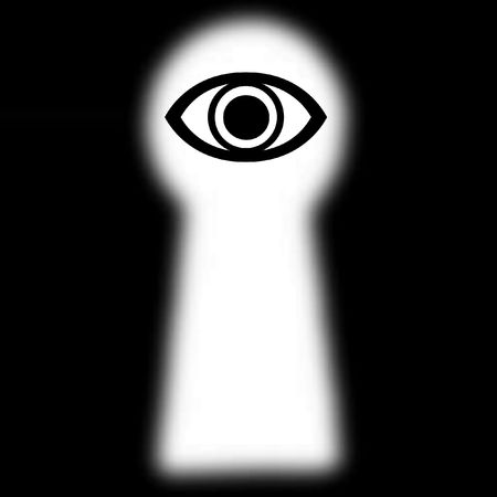 Eye through keyholeの写真素材