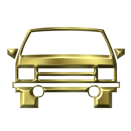 Golden car modelの写真素材