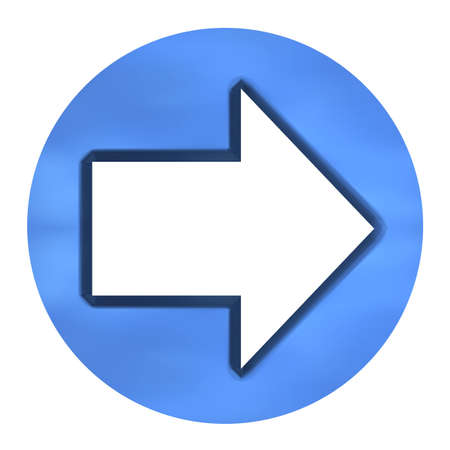 3D Azure Arrow Button