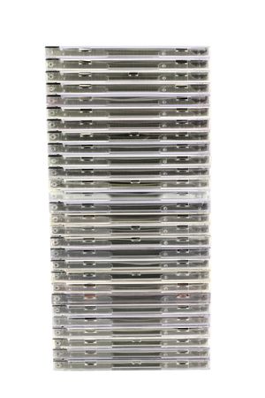 Stack of cd's isolated in white