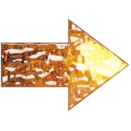 Liquid metal arrow の写真素材