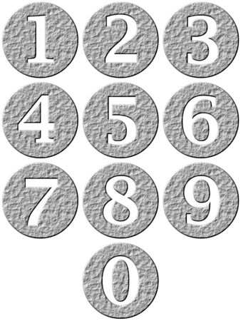 3d stone framed numbers 