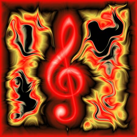 Abstract treble clef designの写真素材