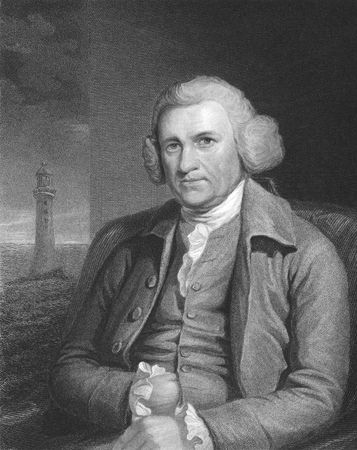 John Smeaton on engraving from the 1850s. The father of civil engineering, responsible for the design of bridges, canals, harbours and lighthouses.のeditorial素材