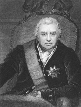 Joseph Banks on engraving from the 1850s. Naturalist and patron of science.のeditorial素材