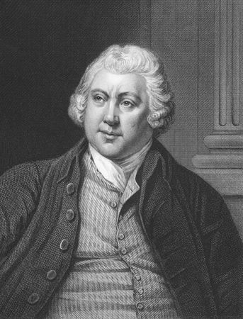 Richard Arkwright on engraving from the 1850s. The creator of modern factory system thanks to his mechanical and organisation abilities.のeditorial素材